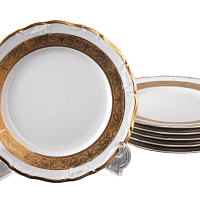 Набор тарелок 19см 6шт Мария Луиза белая матовая Carlsbad