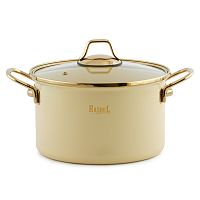 Кастрюля 5л с/кр кремовый Rashel