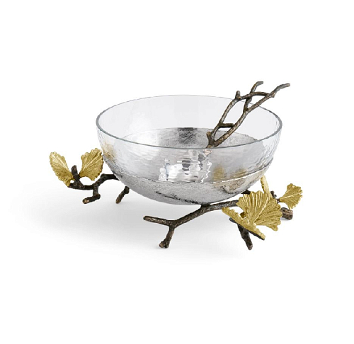 Салатник 21см с ложкой Butterfly Ginkgo Michael Aram Салатник 21см с ложкой Butterfly Ginkgo Michael Aram