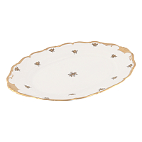 Блюдо овальное 36см 1шт Золотая Роза Queen's Crown
