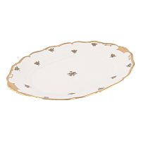 Блюдо овальное 36см 1шт Золотая Роза Queen's Crown