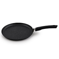 Сковорода блинная 24см со с/ручкой Темный мрамор Кукмара