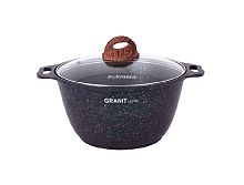 Кастрюля 4л со стекл. крышкой Granit ultra Blue Kukmara