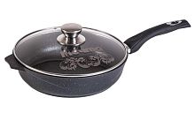 Сковорода 22см с ручкой и с стек крышкой Гранит Star Мечта