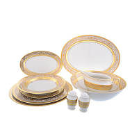 Сервиз столовый 6пер 25пр без супника Majestik Cream Gold Falkenporzellan