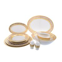 Сервиз столовый 6пер 25пр без супника Majestik Cream Gold Falkenporzellan