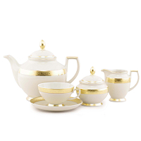 Сервиз чайный 6пер 15пр Constanza Creme Gold 9349 Falkenporzellan