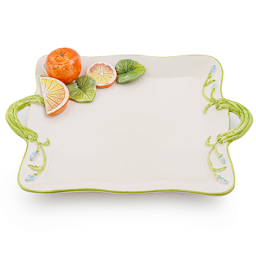 Поднос 31*25см квадратный малый Апельсин Annaluma