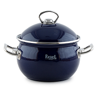 Кастрюля эмалированная 2,2л синяя RasheL