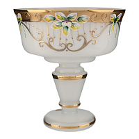 Конфетница 20см золото белый фон Star Crystal 