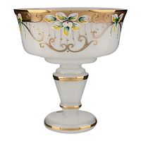 Конфетница 20см золото белый фон Star Crystal 