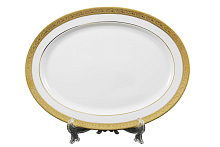 Блюдо овальное 36см Constanza Creme Gold 9349