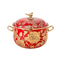 Кастрюля эмалированная с крышкой 6,1л
