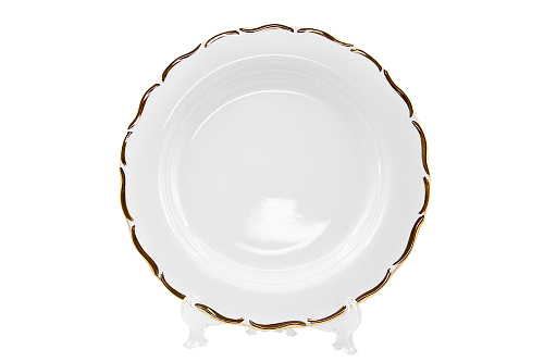 Блюдо круглое 31см 1шт Отводка золото широкая