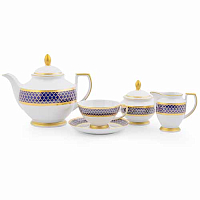 Сервиз чайный 6пер 17пр Valencia Cobalt Gold Falkenporzellan