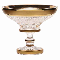 Конфетница 155мл хрусталь с золотом Max Crystal