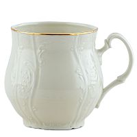 Кружка 310мл Jonas Белый узор слоновая кость Bernadotte