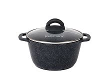 Кастрюля 2,5л с крышкой Granit black Кукмара