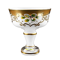 Конфетница 13см золото белый фон Star Crystal 