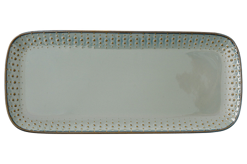 Блюдо прямоугольное 36*16см серый Drops Easy Life