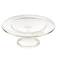 Тортница 32см на ножке Diva Platinum Rim 