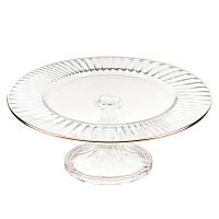 Тортница 32см на ножке Diva Platinum Rim 
