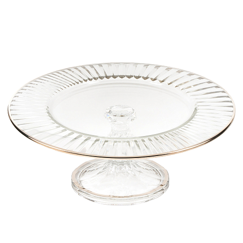 Тортница 32см на ножке Diva Platinum Rim 