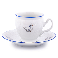 Набор чайных пар 240мл 6шт бочка Гуси