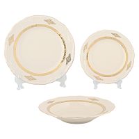 Набор тарелок 18пр (тарелки 23) Доминик слоновая кость Мария Луиза Thun