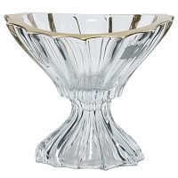 Конфетница 22см на ножке Plantica Матовое золото Pallme Konig AS Crystal