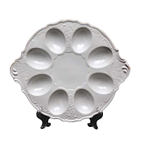 Поднос для яиц 27см Белый узор Bernadotte