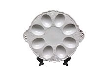 Поднос для яиц 27см Белый узор Bernadotte