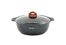 Жаровня 3л со стеклянной крышкой Granit Ultra Blue Кукмара