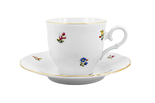 Набор чайных пар 150мл высокие 6шт Мелкие цветы Набор чайных пар 150мл высокие 6шт Мелкие цветы