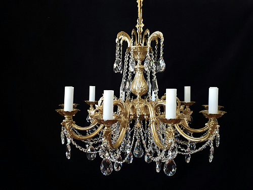 Люстра 10 рожковая золото Royal Bohemia