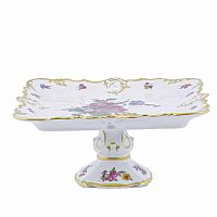 Поднос 32см квадратный н/н Мейсенский букет Queen's Crown