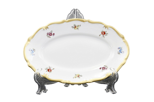 Блюдо овальное 21см Мейсенский цветок Блюдо овальное 21см Мейсенский цветок