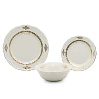 Набор тарелок 18пр (салатники 19) Доминик слоновая кость Мария Луиза Thun