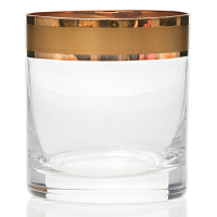 Набор стаканов 290мл 6шт Матовая полоса золото 