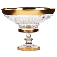 Фруктовница 30см н/н хрусталь с золотом Фелиция Crystal HeArt