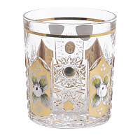 Набор стаканов 320мл 6шт хрусталь с золотом Снежинка
