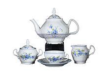 Сервиз чайный 15пр Незабудка синяя линия Bernadotte