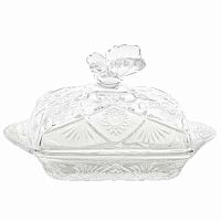 Масленка с крышкой и ножом 17,3см Бабочка Elan Gallery
