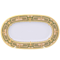 Блюдо овальное 24см 1шт Donna Green Gold Falkenporzellan