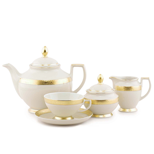 Сервиз чайный 6пер 15пр Constanza Creme Gold 3064 Falkenporzellan