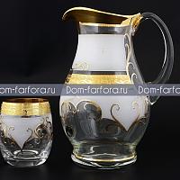 Набор 7пр графин и стаканы Версаче с/ф золото Balvinglass