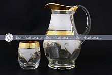 Набор 7пр графин и стаканы Версаче с/ф золото Balvinglass