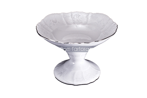 Фруктовница 25см н/н Платиновый узор Bernadotte