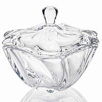 Конфетница 13см с крышкой Neptune Crystalite Bohemia