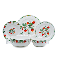 Сервиз столовый 6пер 21пр Земляничная поляна Emily Anna Lafarg 
